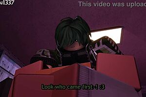 tied and captured femboy in domination scene