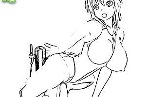 takaoka mizuki in mizugi kanojo animation as beer server version