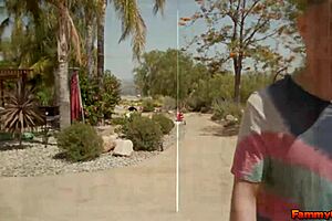 Stepmom Vic And Stepdaughter Braylin Tease Alex With Big Cocks In The Barn