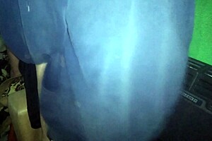 I cum in her panties from the side and cook her on the kitchen counter