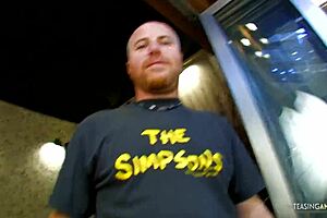 the hot brunette photographer gets her tight pussy licked by the big cock model in the bath