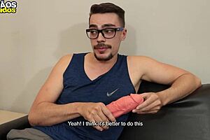 Huge toy surprises naughty boy in first encounter