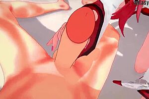 i watch yae miko sucking my cock in this pov hentai scene from genshin impact
