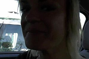 is this classy cougar ready for a blonde threesome orgy in the car with three cocks?