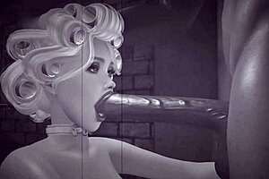 vintage blonde with huge boobs in interracial cock scene