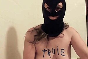 french slut humiliates herself with bdsm and uro 😈