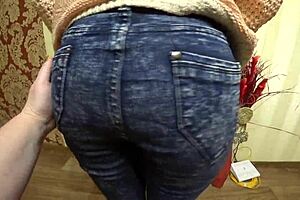 Girlfriend Shows Beautiful Ass In Tight Clothing