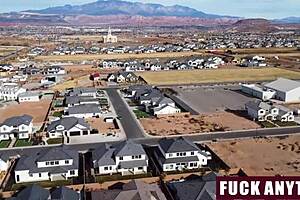 Stepbrother bends over stepsis for doggystyle fuck while she studies