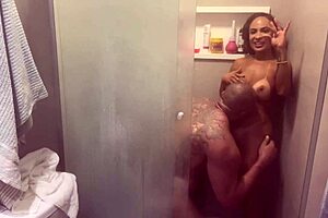 Latina goddess gets intense anal assfucking under the shower!