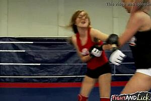 Lesbians Engage In Scissoring During A Wrestling Match