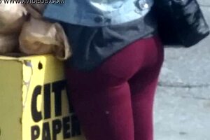 Single Black Beauty Catches Bus After Shopping