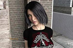 Brunette takes hot shower acting lesson.