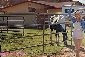 how a real cowgril rides jay romero and river lynn with blowjob and riding