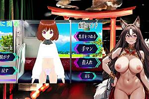 night fox kodama plays paco paco train game with naughty touches inside