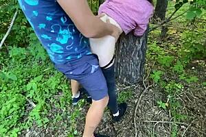 Step Brother Took Me Hard in the Forest Under Open Sky