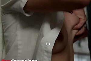 Horny teen 18+ coed uniform Kylie Rocket gets fucked big cock?