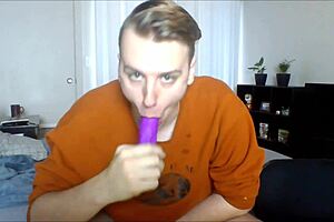 Pov im sucking your dick with deepthroat and toys