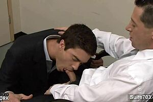 Gay workers fuck in the office