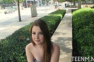 Teen Cali Hayes trades sex for cash, wet pussy stimulation.