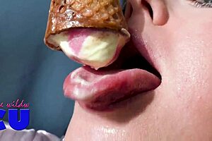 I lick an ice cream cone in a rather suggestive manner