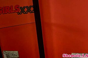 bathing shemale feels pleasure jerking off solo