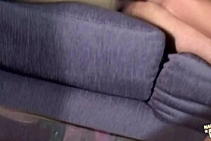 Blonde Prepares Anal with Dildo During Deepthroat