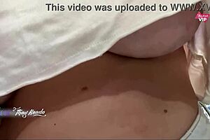 i'm flashing my big tits in public for the seller