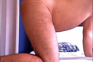 Gay guy gets hard spanking from muscular man in raw session