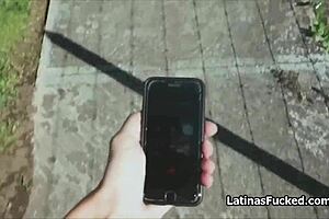 hot latina chick from street gives blowjob and gets hardcore fucked in pickup casting