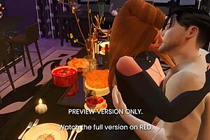 wow, check out this naughty 3d dinner scene!