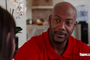 The bitch gets ridden by his monster cock