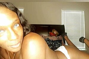 missing you joi, my ebony girlfriend with big tits gives jerk off instructions