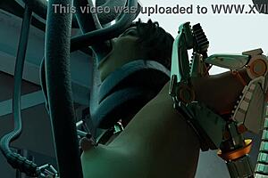 Lara's Bondage Experiment With Machine And Bound Play