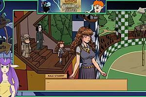 Witch trainer silver encounters sexy brunette in anime game part 17.