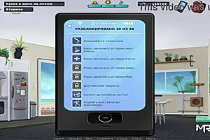 Maid feels excited to clean in summertimesaga game