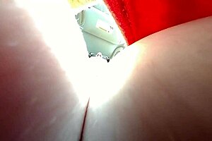 unaware giantess tiny 18+ man hides in tits