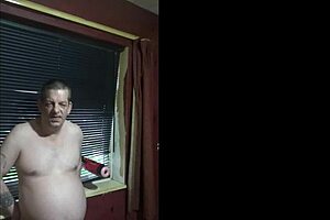 shy bisexual guy masturbates naked by the window