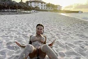 Monika Fox flaunts her assets in outdoor settings