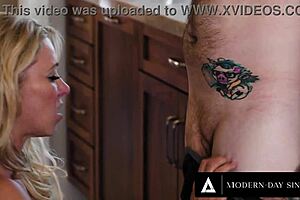 modern-day sins - milf katie morgan is hard fucked on the kitchen counter by her bum stepson-in-law