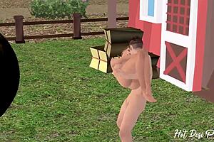 subtle public park blowjob leads to cartoon creampie