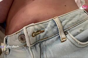 i'm flashing my big tits in public for the seller