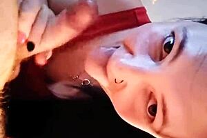 Slut sucks cock and licks pussy before getting fucked doggystyle bent over