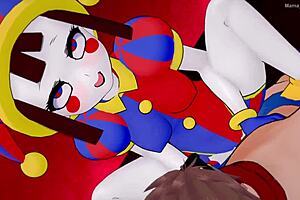 Pomni bent over in doggystyle, wanting sex again in 3D anime