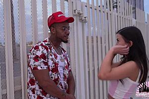 Groupie slut rides rapper's monster cock!