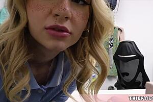 Cute Teen Demi Hawks Caught Shoplifting Gets Rough Punishment On Her Tiny Pussy