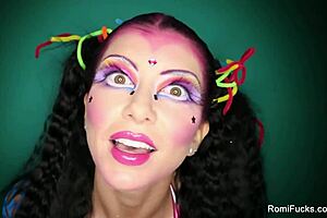 romi rain showing off big tits in sexy bts