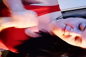 Slut sucks cock and licks pussy before getting fucked doggystyle bent over