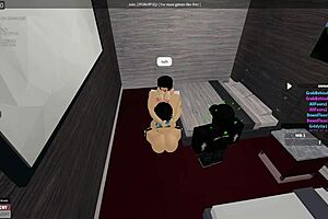 Exploring big tits and ass in roblox condo virtual world