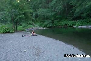 Hot Brunette Sucked By Stranger In Forest Quickie! Outdoor Blowjob With Amateurs.
