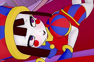 Pomni bent over in doggystyle, wanting sex again in 3D anime